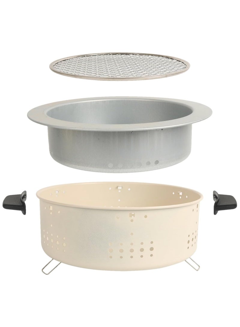 Camping Grills Portable Removable Charcoal Oven with Grill Net Compact Outdoor Cooking Equipment for Hiking and Camping Trips - Image 3